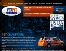 Tablet Screenshot of petchauffeur.com